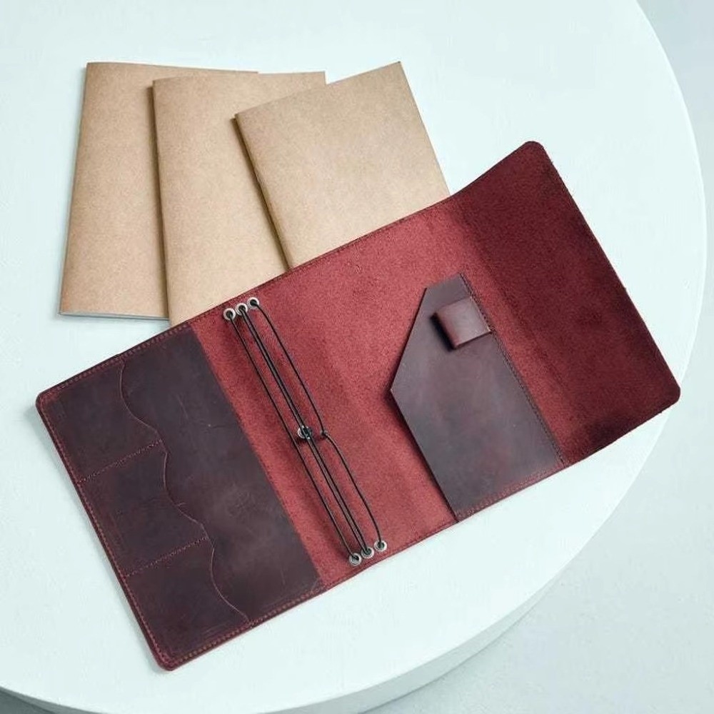 Vintage Leather Journal Notebook - Винтажный органайзер для блокнота А5, компактная