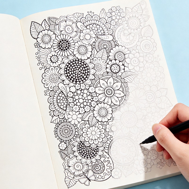 Adult Coloring Book Stress Relief - Альбом для раскрашивания для взрослых: 24