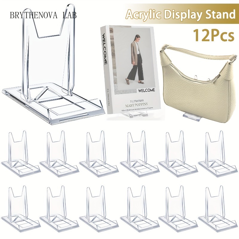 Clear Acrylic Book Stand Holder - Набор из 12 прозрачных акриловых подставок