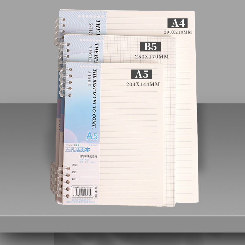 A5 Spiral Dotted Grid Notebook - Сменные блоки для блокнота формата А4,
