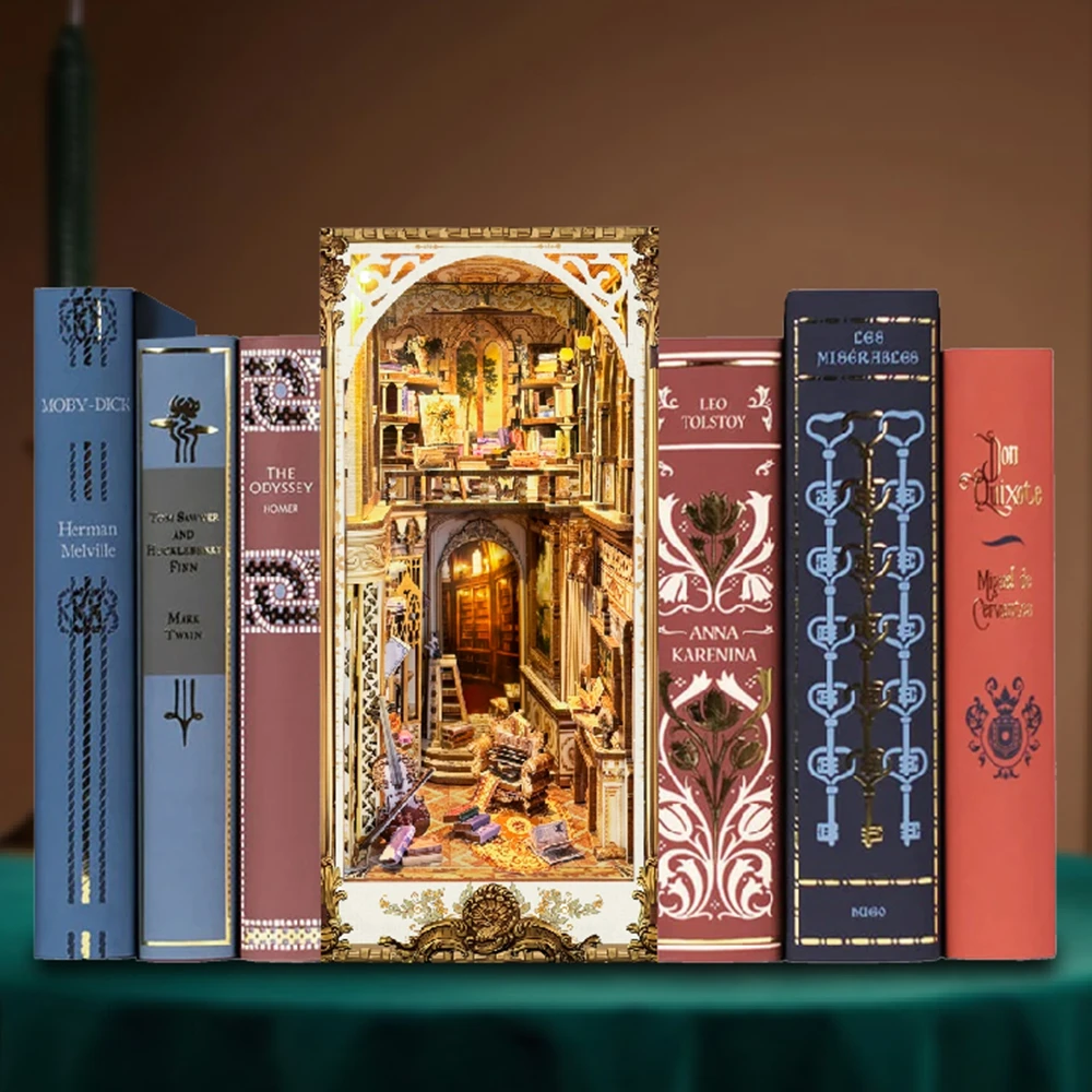 Деревянная книжная полка «сдел – обзор и цена Diy Wooden Book Nook Kit Shelf Insert