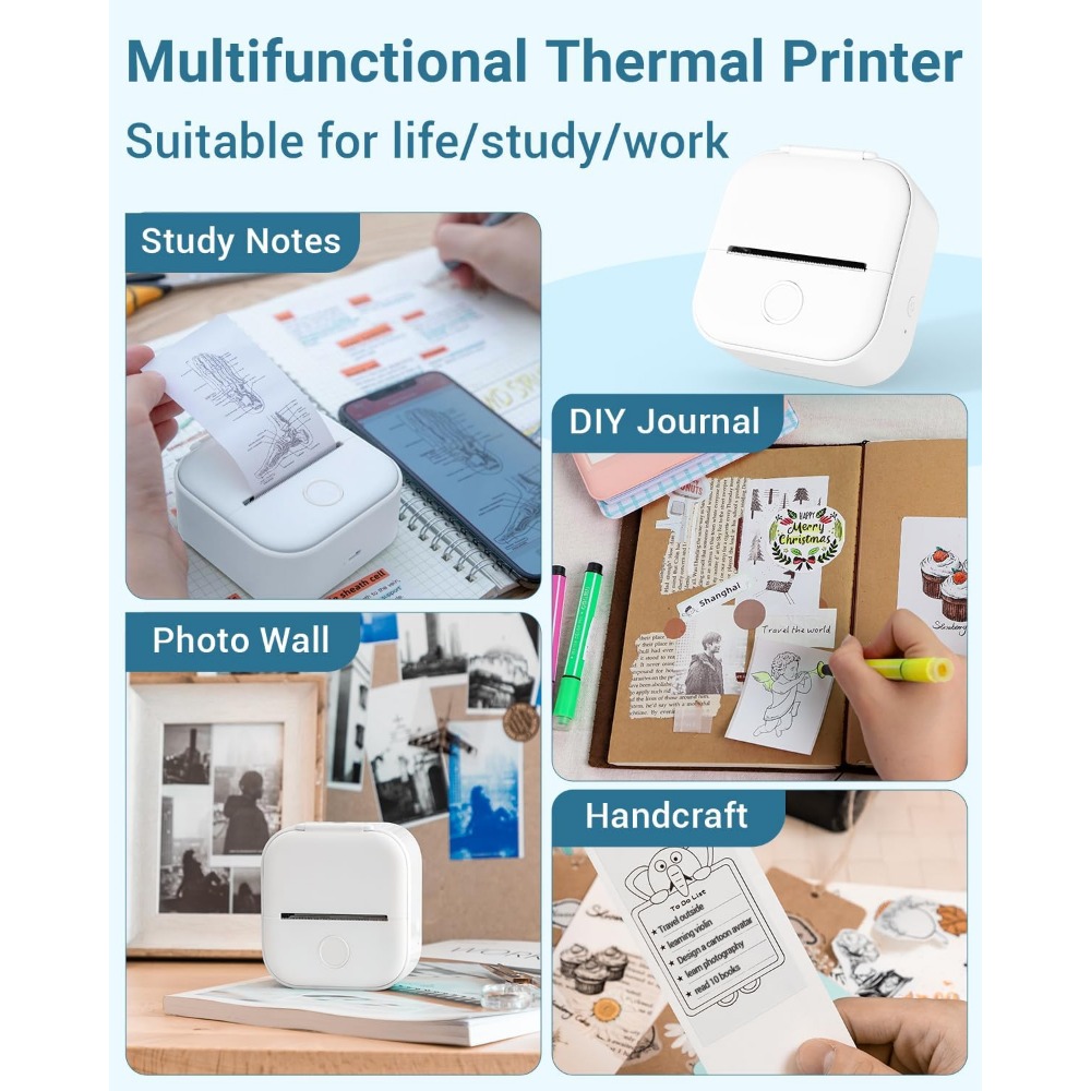 Phomemo T02 Беспроводной карма – обзор и цена Mini Pocket Thermal Printer Paper Roll