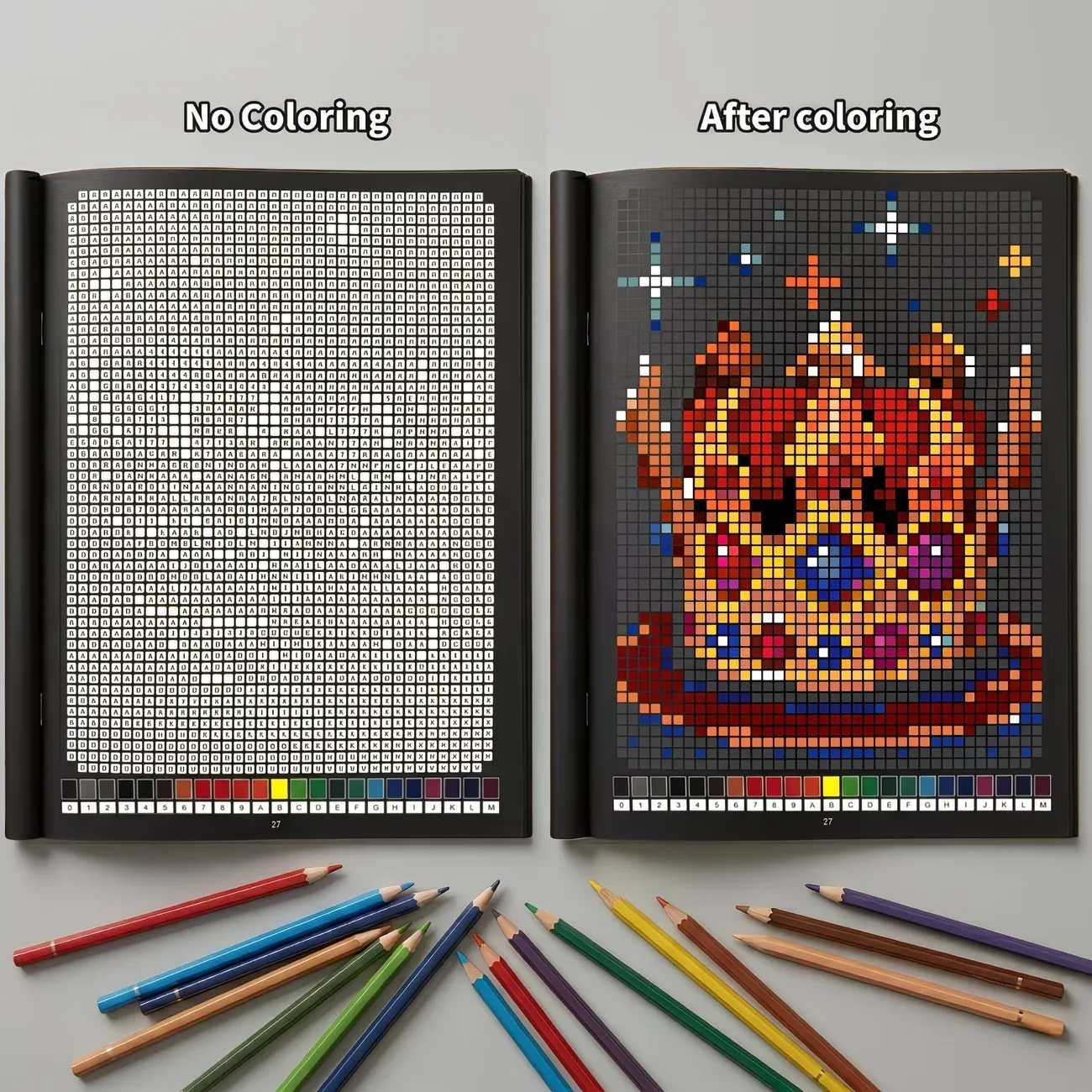 Книга-раскраска Mystery Mosaic – обзор и цена Adult Coloring Book Stress Relief