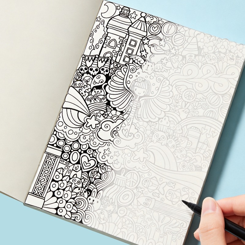 Альбом для раскрашивания для в – обзор и цена Adult Coloring Book Stress Relief