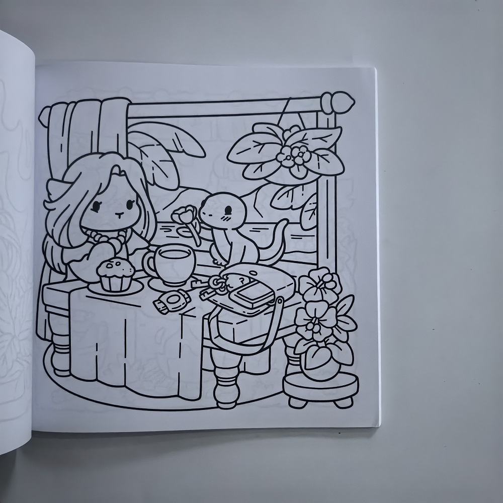 Уютная милая книжка-раскраска  – обзор и цена Adult Coloring Book Stress Relief