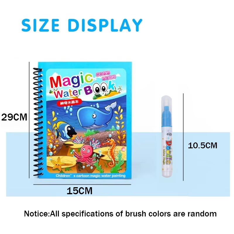 1 шт., многоразовая книга для  – обзор и цена Reusable Water Magic Coloring Book