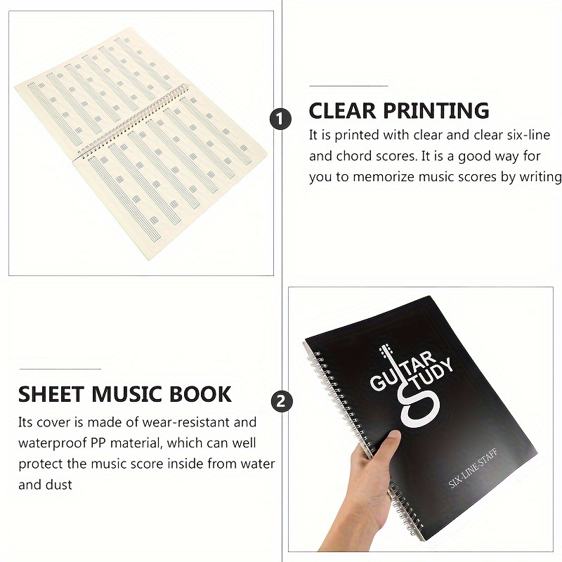 50-страничный гитарный планшет – обзор и цена Blank Sheet Music Notebook